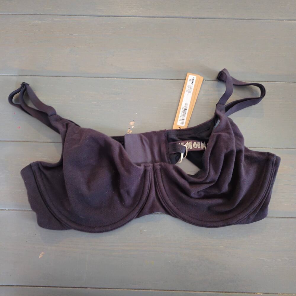 NWT Skims Women's Black Underwire Adjustable Strap Bra Size 34DDD